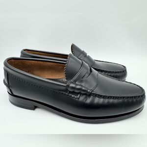 Allen Edmonds Kenwood Black Leather Moc Toe Penny Loafers Shoes Men's Size 8 3E